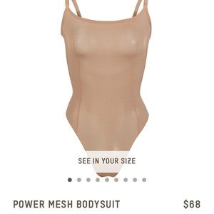 NWT SKIMS POWER MESH BODYSUIT sm in “sienna”